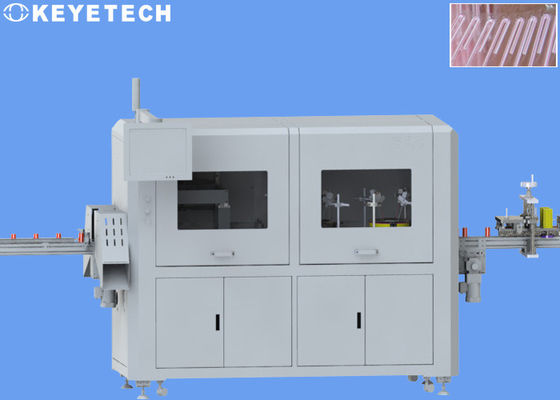 Machine d'inspection visuelle de la paille pour emballage en rouleau de boissons avec dispositif d'étiquetage