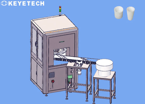 Machine d'inspection de la vision du capuchon de dentifrice avec dispositifs automatisés de manutention des matières