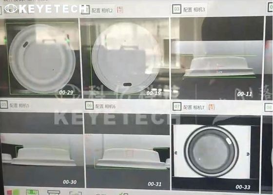 Machine d'inspection de la vision des couvercles de papier à moulure de pâte à papier avec algorithme d'apprentissage profond d'IA