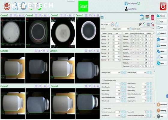 Machine d' inspection de la vision pour flacon de gouttes oculaires de 5 ml et 10 ml avec support de service d' accès à distance