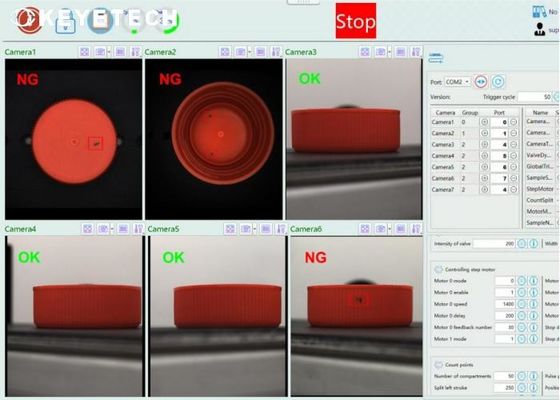 Système d'inspection visuelle de la vision artificielle 29/25 Cap avec écran tactile HMI