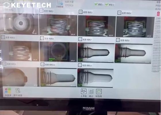 11 Système d'inspection visuelle d'emballage de préformes PET équipées de caméras