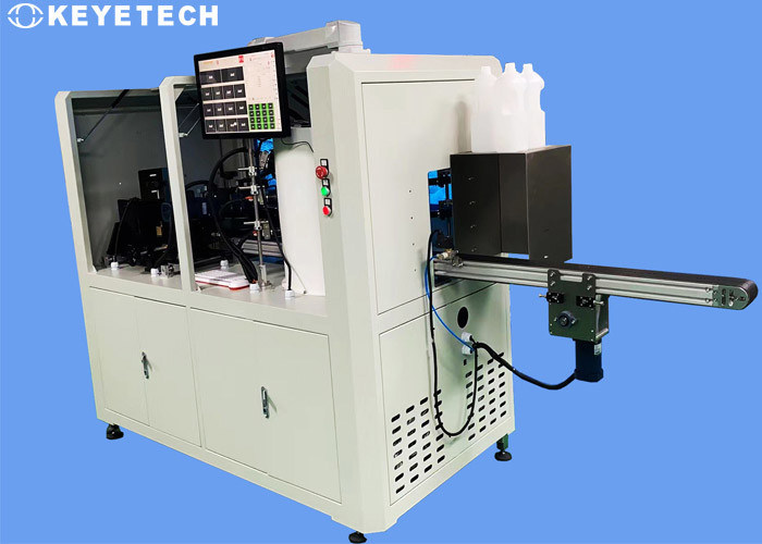 Machine d'inspection visuelle d'impression de surface de bouchon de liqueur en plastique