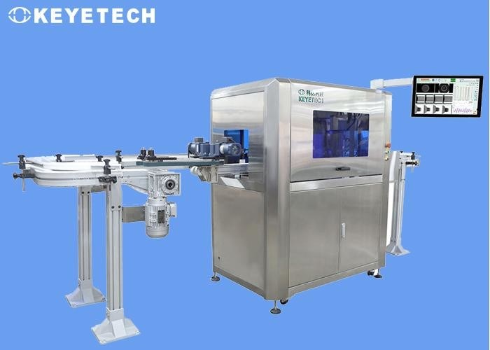 Machine d'inspection visuelle de bouteilles en PEHD pour usage industriel de produits de grande consommation